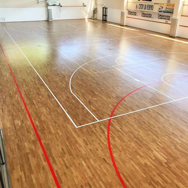 Le tre discipline presenti nell’impianto (futsal, volley e basket)